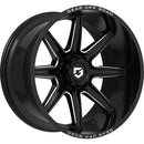 20x9 Gear Off Road 765BM Gloss Black Milled 6x135 6x139.7 6x5.5 ET18 Wheel