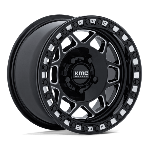 15x8 KMC KS241 Torx Beadlock Gloss Black Milled 5x114.3 ET0 CB72.56 Wheel Rim