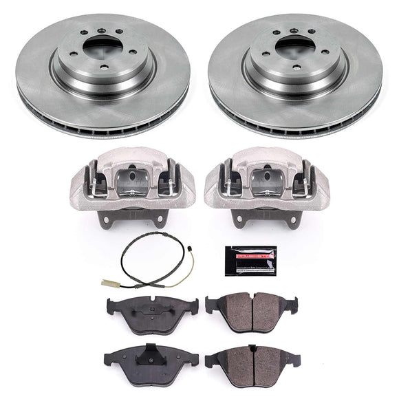 PowerStop OE Stock Replacement Low-Dust Ceramic Brake Pad, Rotor and Caliper Kit