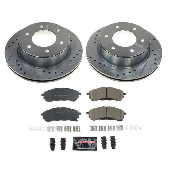 PowerStop Z23 Daily Driver Carbon-Fiber Ceramic Brake Pad and Drilled & Slotted