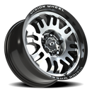 17x8.5 Vision 409 Inferno Black Machined Face 6x139.7 6x5.5 ET0 Wheel Rim