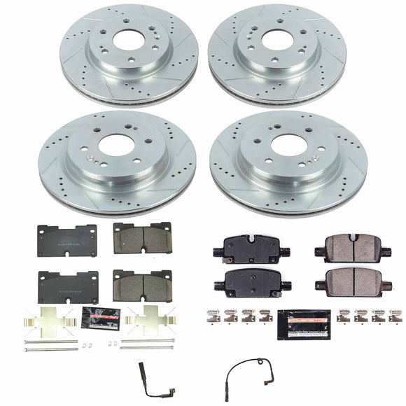 PowerStop Z23 Daily Driver Carbon-Fiber Ceramic Brake Pad and Drilled & Slotted