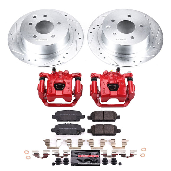 PowerStop Z23 Daily Driver Carbon-Fiber Ceramic Pads Drilled & Slotted Rotor & C