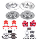PowerStop Z26 Street Performance Ceramic Brake Pad, Drilled Slotted Rotor, and C
