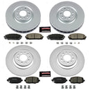 PowerStop Genuine Geomet Coated Rotor and Low-Dust Ceramic Brake Pad Kit