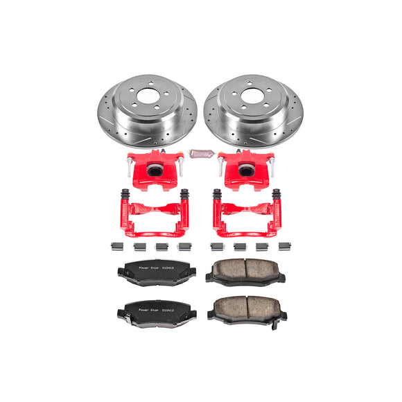 PowerStop Z23 Daily Driver Carbon-Fiber Ceramic Pads Drilled & Slotted Rotor & C