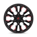 22x10 Fuel Off-Road D823 Flame Gloss Black Milled Candy Red 6x139.7 ET-18 Wheel