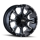 22x12 Cali Off-Road Anarchy Black-Satin Wheel/Rim 8x180 9103-22278M