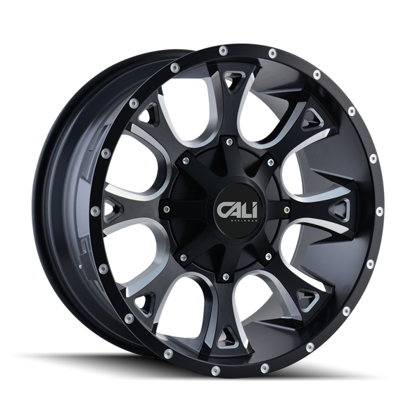 22x12 Cali Off-Road Anarchy Black-Satin Wheel/Rim 8x180 9103-22278M