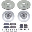 PowerStop Genuine Geomet Coated Rotor and Low-Dust Ceramic Brake Pad Kit