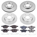 PowerStop Genuine Geomet Coated Rotor and Low-Dust Ceramic Brake Pad Kit
