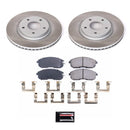 PowerStop Semi-Coated Rotor and Low-Dust Ceramic Brake Pad Kit
