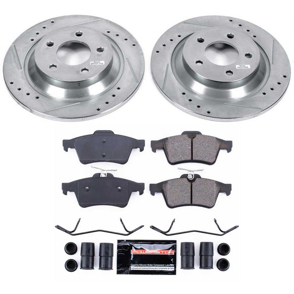 PowerStop Z23 Daily Driver Carbon-Fiber Ceramic Brake Pad and Drilled & Slotted