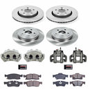 PowerStop OE Stock Replacement Low-Dust Ceramic Brake Pad, Rotor and Caliper Kit