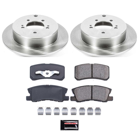 PowerStop OE Stock Replacement Low-Dust Ceramic Brake Pad and Rotor Kit