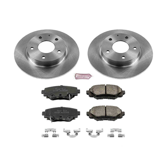 PowerStop OE Stock Replacement Low-Dust Ceramic Brake Pad and Rotor Kit