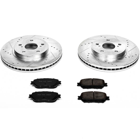 PowerStop Z23 Daily Driver Carbon-Fiber Ceramic Brake Pad and Drilled & Slotted