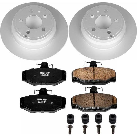 PowerStop Genuine Geomet Coated Rotor and Carbon-Fiber Ceramic Brake Pad Kit