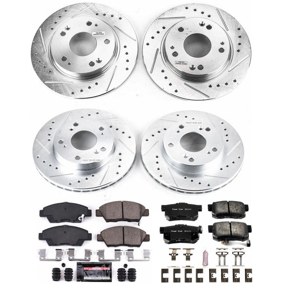 PowerStop Z23 Daily Driver Carbon-Fiber Ceramic Brake Pad and Drilled & Slotted