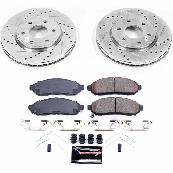 PowerStop Z23 Daily Driver Carbon-Fiber Ceramic Brake Pad and Drilled & Slotted