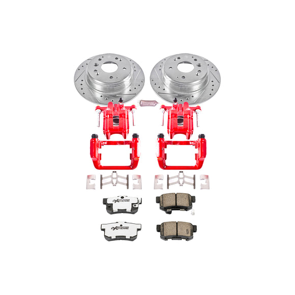 PowerStop Z26 Street Performance Ceramic Brake Pad, Drilled Slotted Rotor, and C