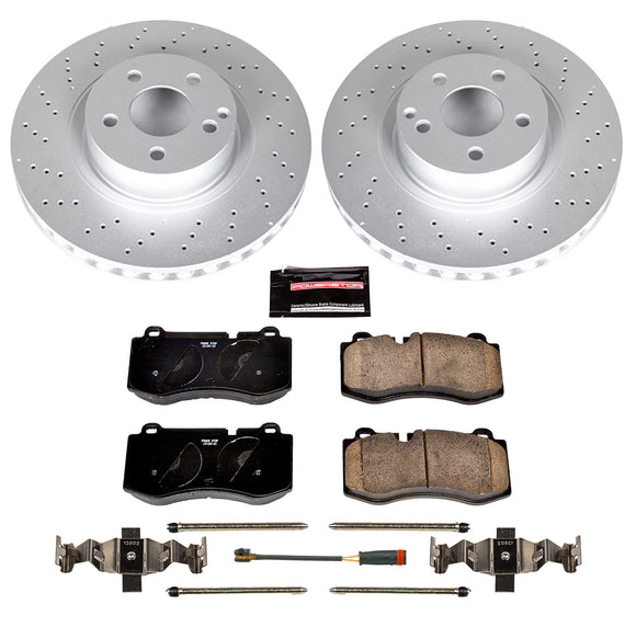 PowerStop Genuine Geomet Coated Rotor and Carbon-Fiber Ceramic Brake Pad Kit
