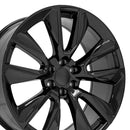 24" Replica Wheel CV32 Fits Chevrolet Silverado 1500 24x10 Black Wheel