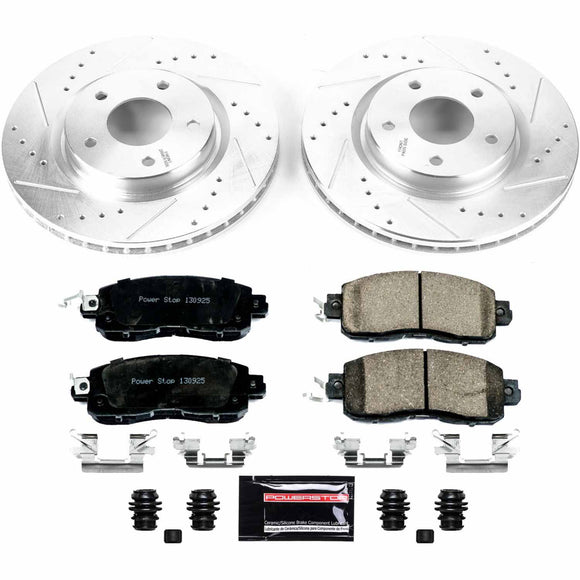 PowerStop Z23 Daily Driver Carbon-Fiber Ceramic Brake Pad and Drilled & Slotted