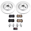 PowerStop Genuine Geomet Coated Rotor and Low-Dust Ceramic Brake Pad Kit