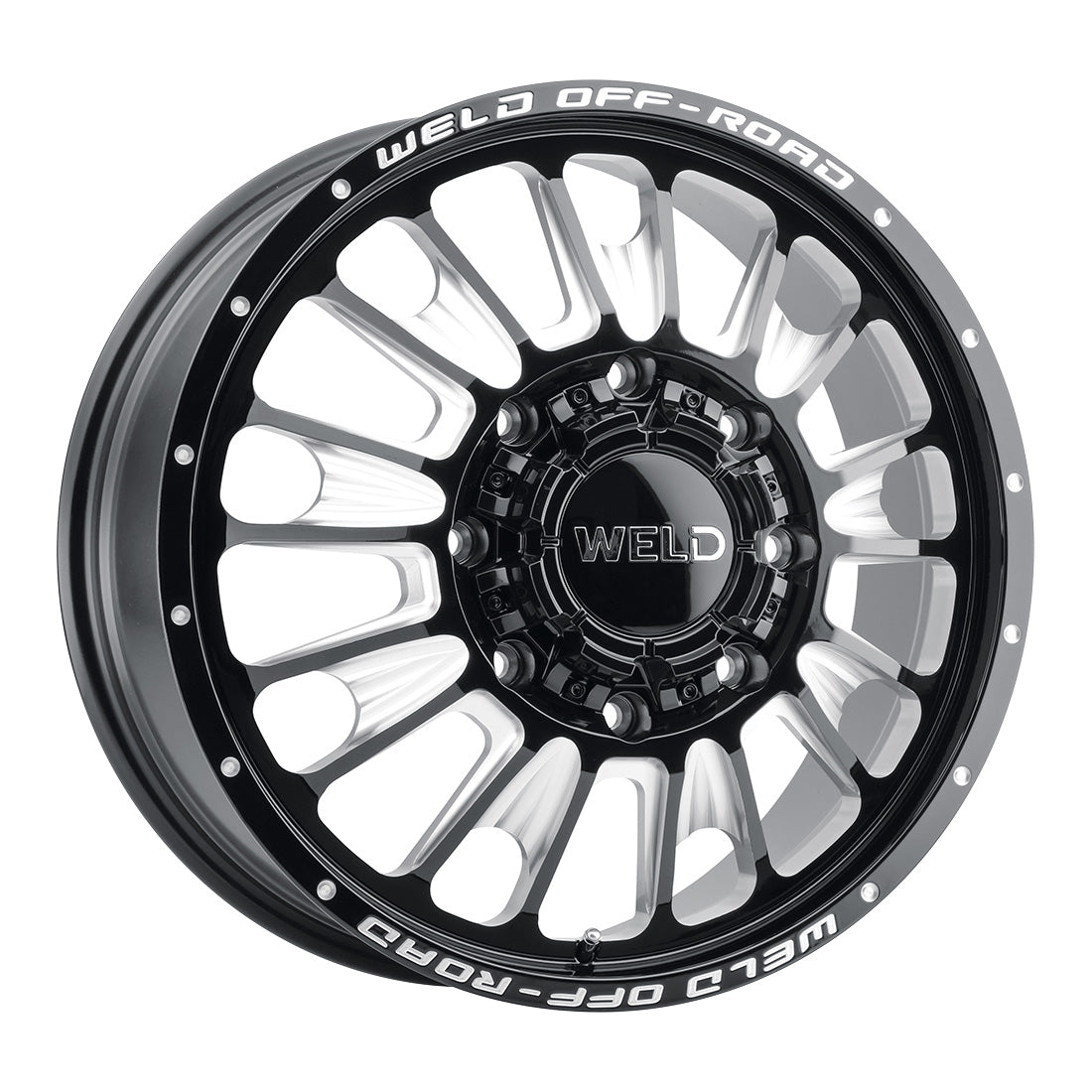 20x8.25 WELD Off-Road Scorch Dually Black Mill 8x165.1 8x6.5 ET108 Wheel