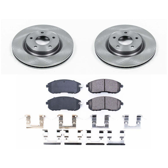 PowerStop OE Stock Replacement Low-Dust Ceramic Brake Pad and Rotor Kit