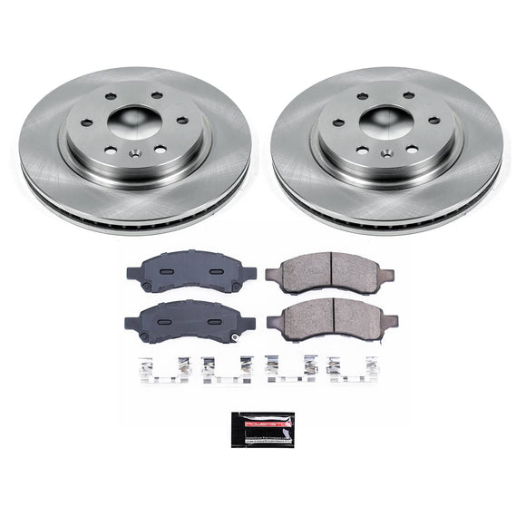 PowerStop OE Stock Replacement Low-Dust Ceramic Brake Pad and Rotor Kit