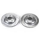 PowerStop Evolution Drilled Slotted Rotors Pair Front For Jeep Wrangler
