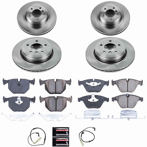 PowerStop OE Stock Replacement Low-Dust Ceramic Brake Pad and Rotor Kit
