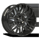 24x12 Vision 404 Gloss Black Milled Spoke 5x139.7 ET-51 wheel/rim