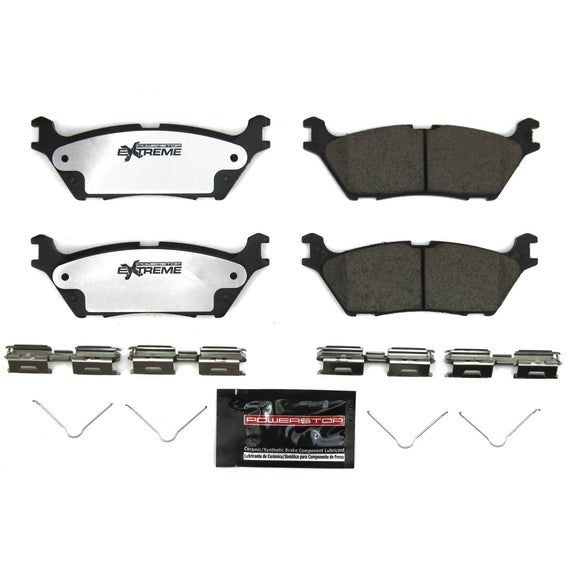 PowerStop Z36 Truck And Tow Carbon-Fiber Ceramic Brake Pads With Hardware