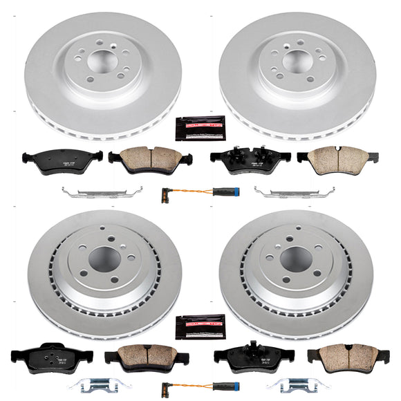 PowerStop Genuine Geomet Coated Rotor and Carbon-Fiber Ceramic Brake Pad Kit