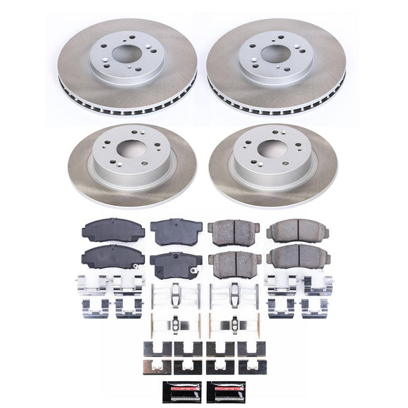 PowerStop Semi-Coated Rotor and Low-Dust Ceramic Brake Pad Kit