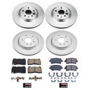 PowerStop Genuine Geomet Coated Rotor and Low-Dust Ceramic Brake Pad Kit