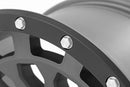 17x8.5 Rough Country 87 Series Gray/Black Wheel 6x5.5 ET0 CB4.173