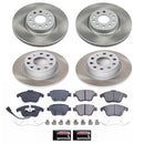 PowerStop Semi-Coated Rotor and Low-Dust Ceramic Brake Pad Kit