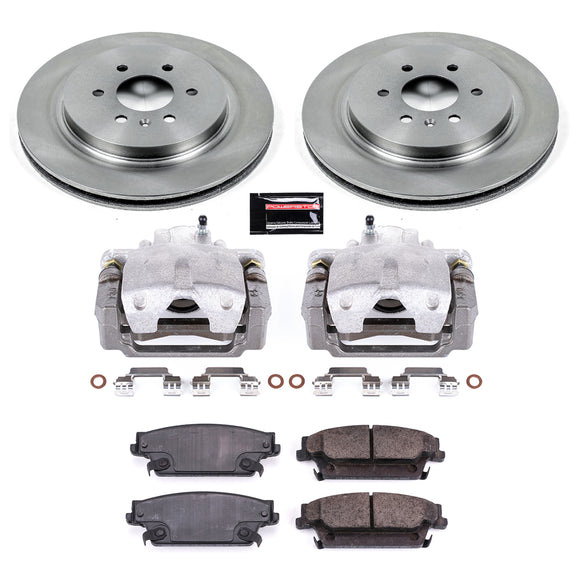 PowerStop OE Stock Replacement Low-Dust Ceramic Brake Pad, Rotor and Caliper Kit