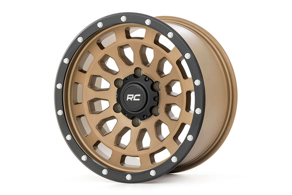 17x8.5 Rough Country 87 Series Bronze/Black Wheel 6x5.5 ET0 CB4.173