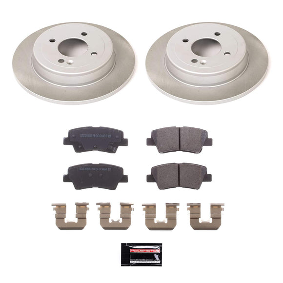PowerStop Semi-Coated Rotor and Low-Dust Ceramic Brake Pad Kit