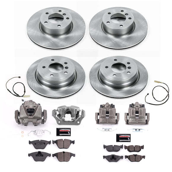 PowerStop OE Stock Replacement Low-Dust Ceramic Brake Pad, Rotor and Caliper Kit