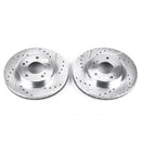PowerStop Evolution Drilled Slotted Rotors Pair Front For Nissan Maxima
