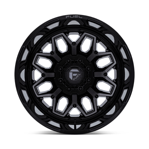 22x8.25 Fuel Off-Road D875 Flux Dually Gloss Black Gray Tint 8x200 ET-227 Wheel