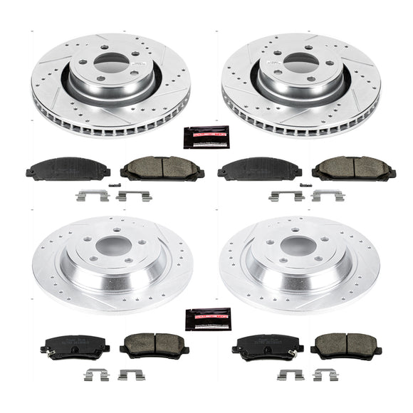PowerStop Z23 Daily Driver Carbon-Fiber Ceramic Brake Pad and Drilled & Slotted