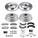 PowerStop Z36 Ceramic Brake Pads with Drilled Slotted Rotors and Drum Shoe Kit