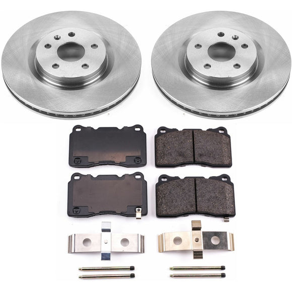 PowerStop OE Stock Replacement Low-Dust Ceramic Brake Pad and Rotor Kit